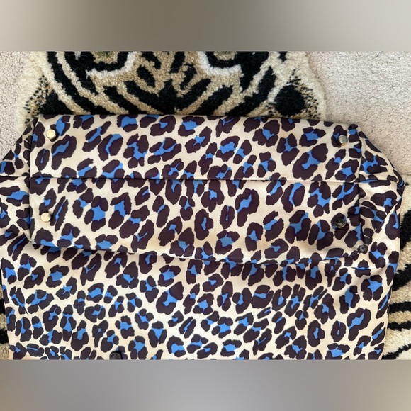 Kate Spade Blue, Black and White Cheetah  Print Tote EUC - Picture 7 of 10